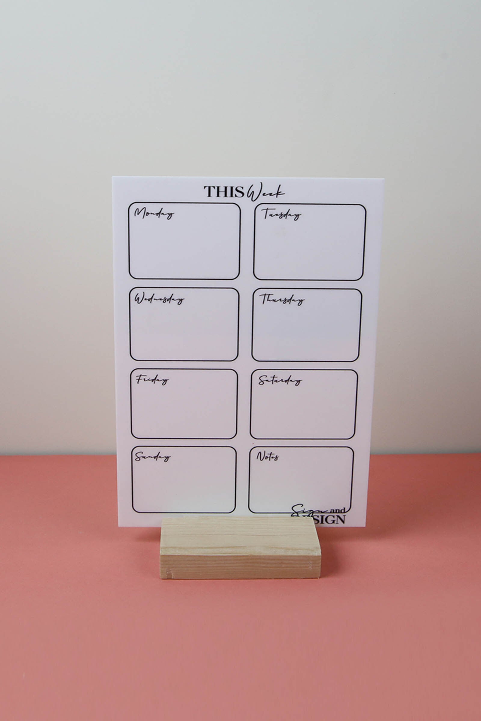 Mini Weekly planner – Sign & Design