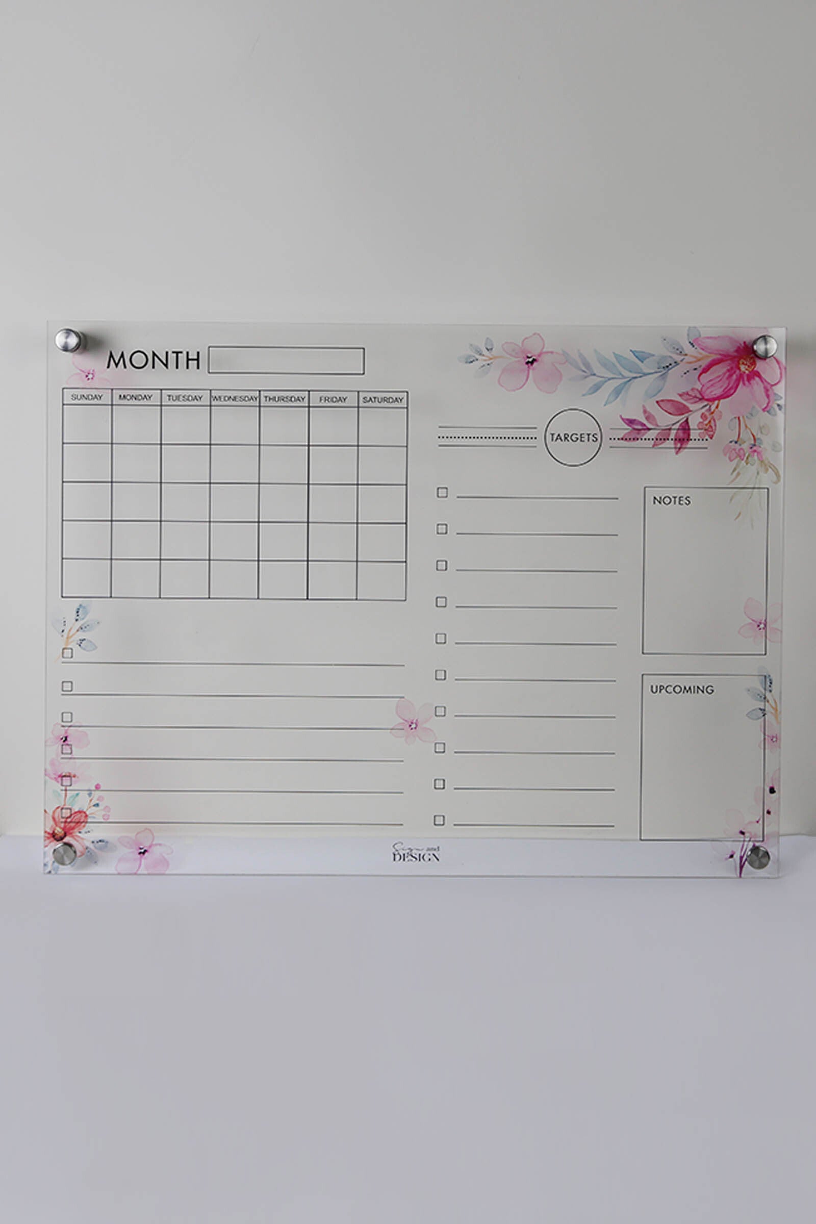 Floral Planner | Wall Planner - Sign & Design