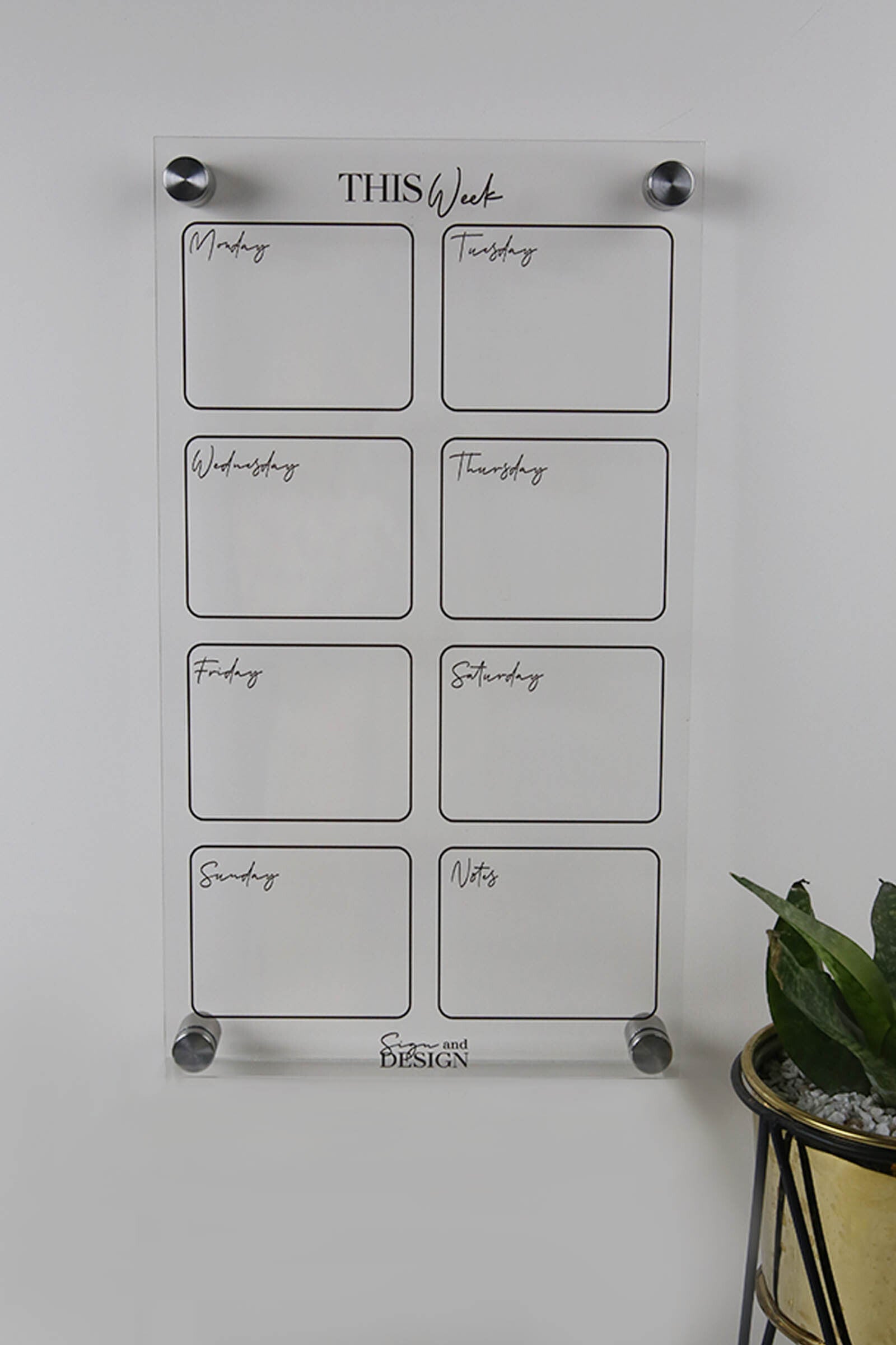 Weekly Wall Planner – Sign & Design