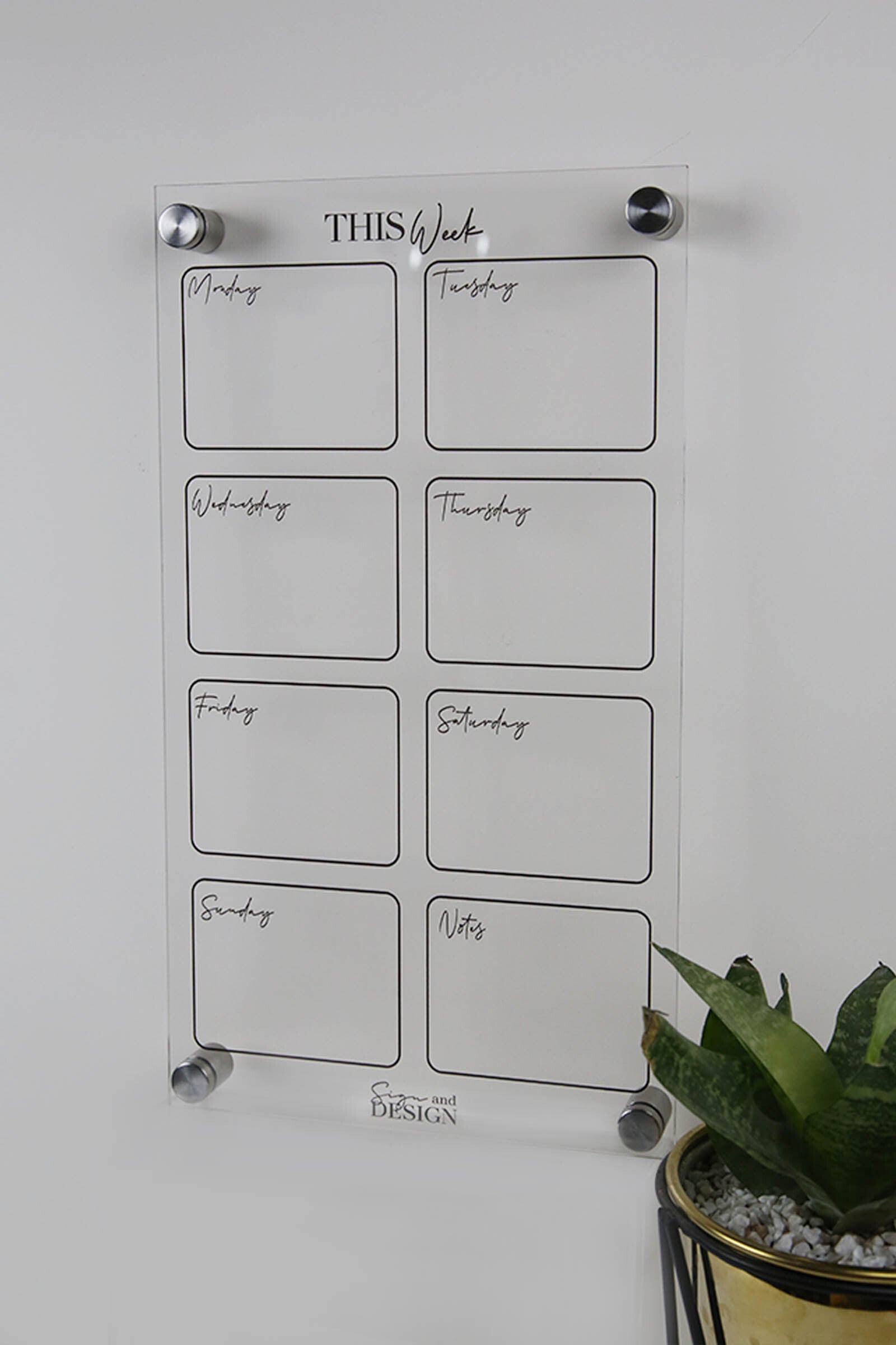 Weekly Wall Planner - Sign & Design