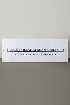 Custom Office Name Plate