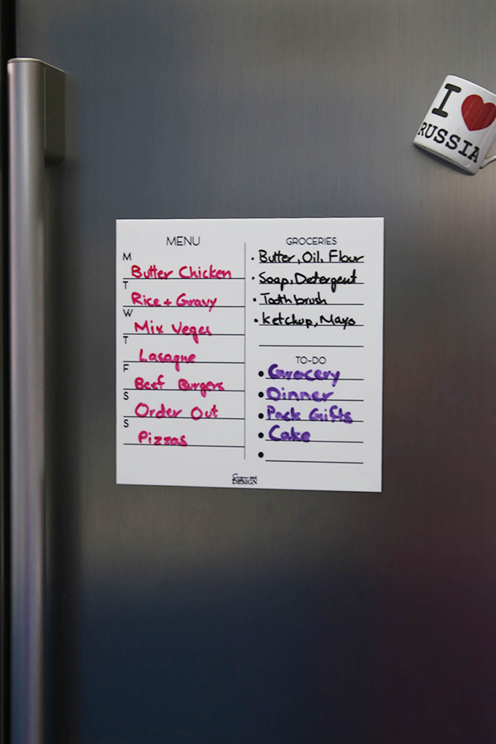 Multi Purpose - Magnetic Fridge Planner - Sign & Design