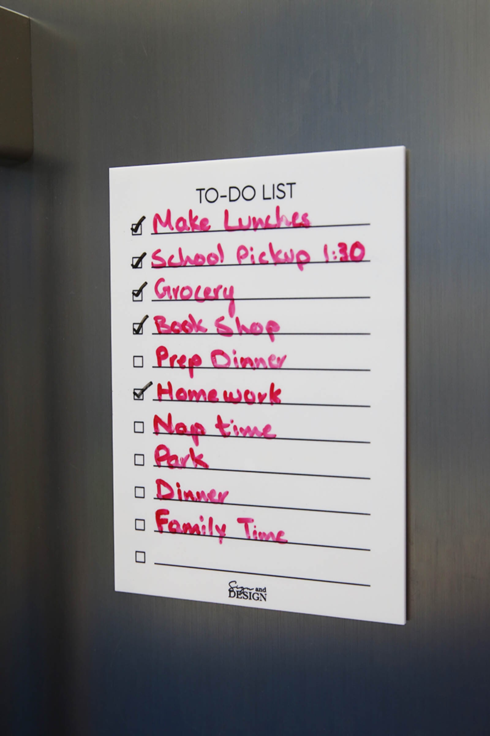 To Do List - Magnetic Fridge Planner - Sign & Design