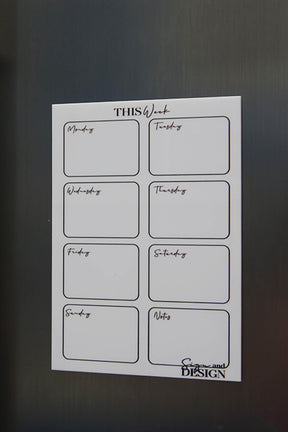 This Week - Magnetic Fridge Planner - Sign & Design